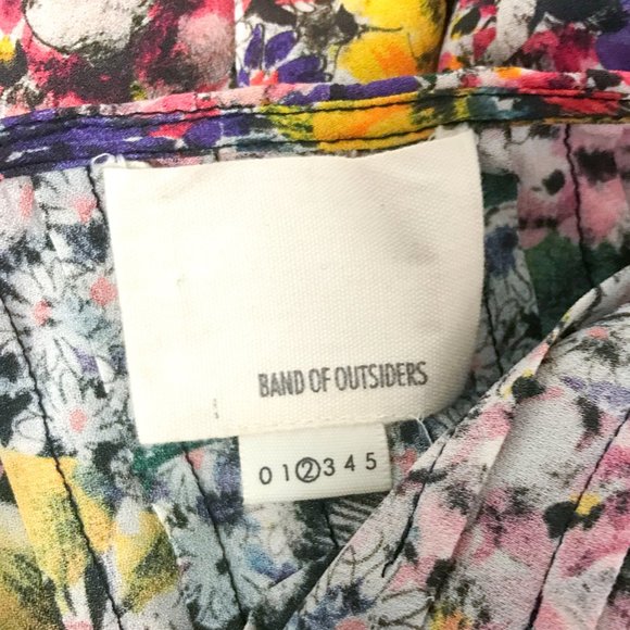 Band of Outsiders S/M Easter Dress Silk Floral Print Relaxed Tent Sundress - Picture 13 of 14